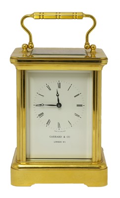 Lot 438 - A modern French brass carriage clock