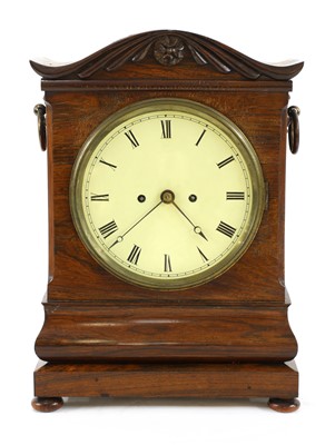 Lot 258 - A Victorian rosewood-cased bracket clock
