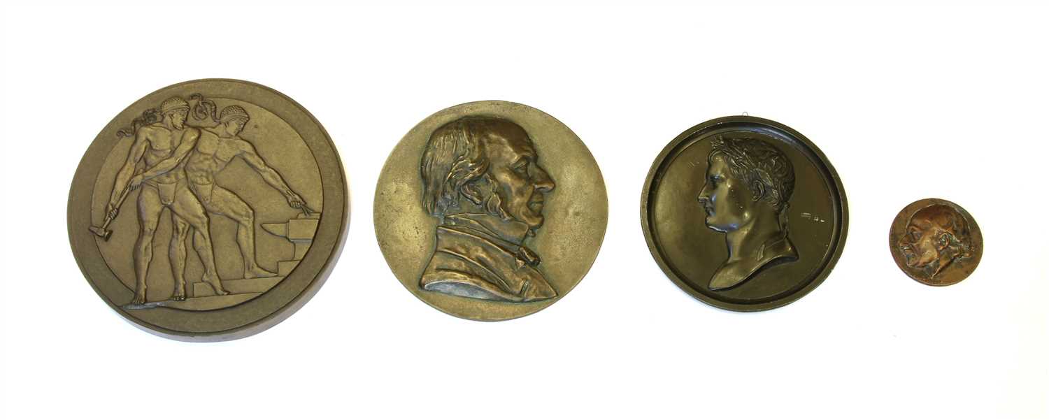 Lot 104 - Four circular cast bronze portrait roundels