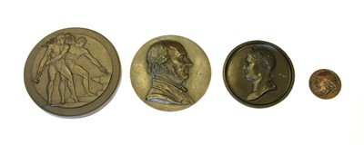 Lot 104 - Four circular cast bronze portrait roundels