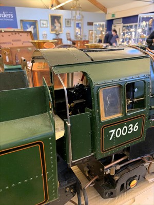 Lot 603 - A 5in gauge live steam model of the Britannia Class 4-6-2 locomotive and tender 'Boadicea' no.70036
