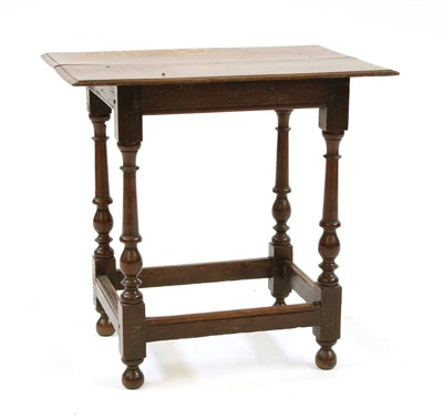 Lot 431 - A 17th century and later small oak table