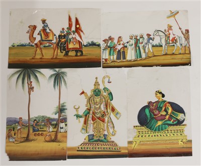 Lot 149 - Eight various Indian paintings on mica