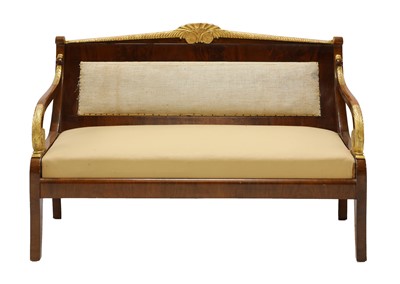 Lot 771 - A French Empire  style mahogany settee