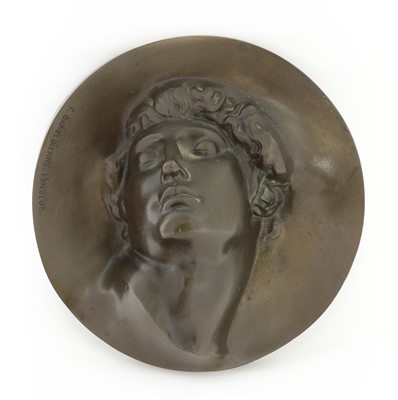 Lot 185 - A bronze head of a youth