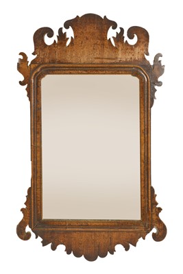 Lot 783 - A small George II-style mahogany fretwork mirror
