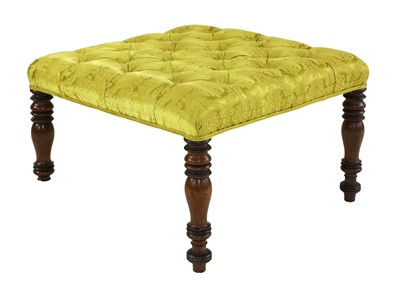 Lot 811 - A Victorian mahogany square footstool