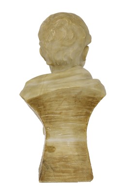 Lot 222 - A carved alabaster figure of a boy