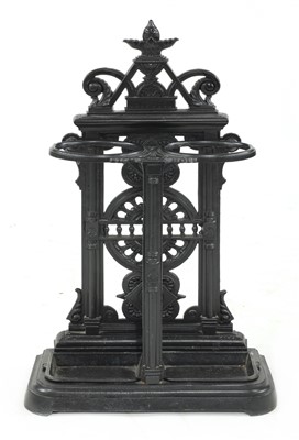 Lot 451 - An Aesthetic period cast iron stick stand