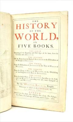 Lot 278 - Ralegh (Walter): The History of the World, in Five Books