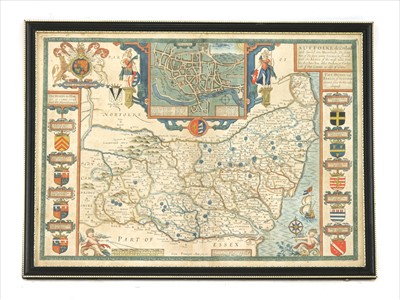 Lot 417 - MAPS: Speede, John: SUFFOLK, described and divided into Hundreds.