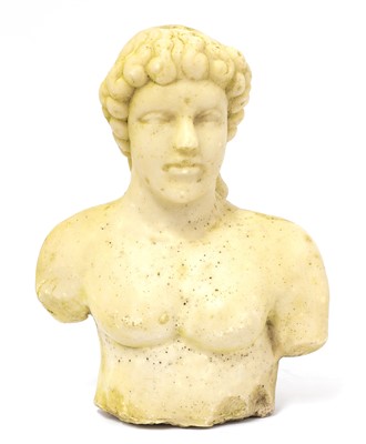 Lot 116 - A marble torso bust of a man