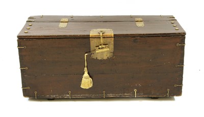 Lot 489 - A Korean brass bound coffer