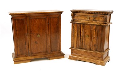 Lot 1654 - A Continental walnut hall cabinet