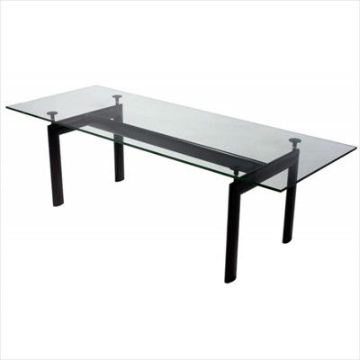 Lot 714 - A Le Corbusier 'Tube d'Avion LC6' glass-topped dining table