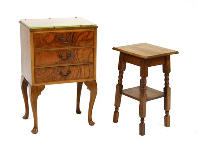 Lot 1729 - An oak side table of royal interest