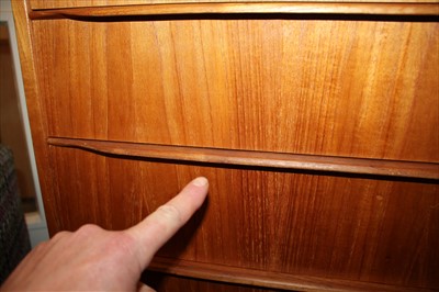 Lot 279 - A Danish teak six-drawer chest