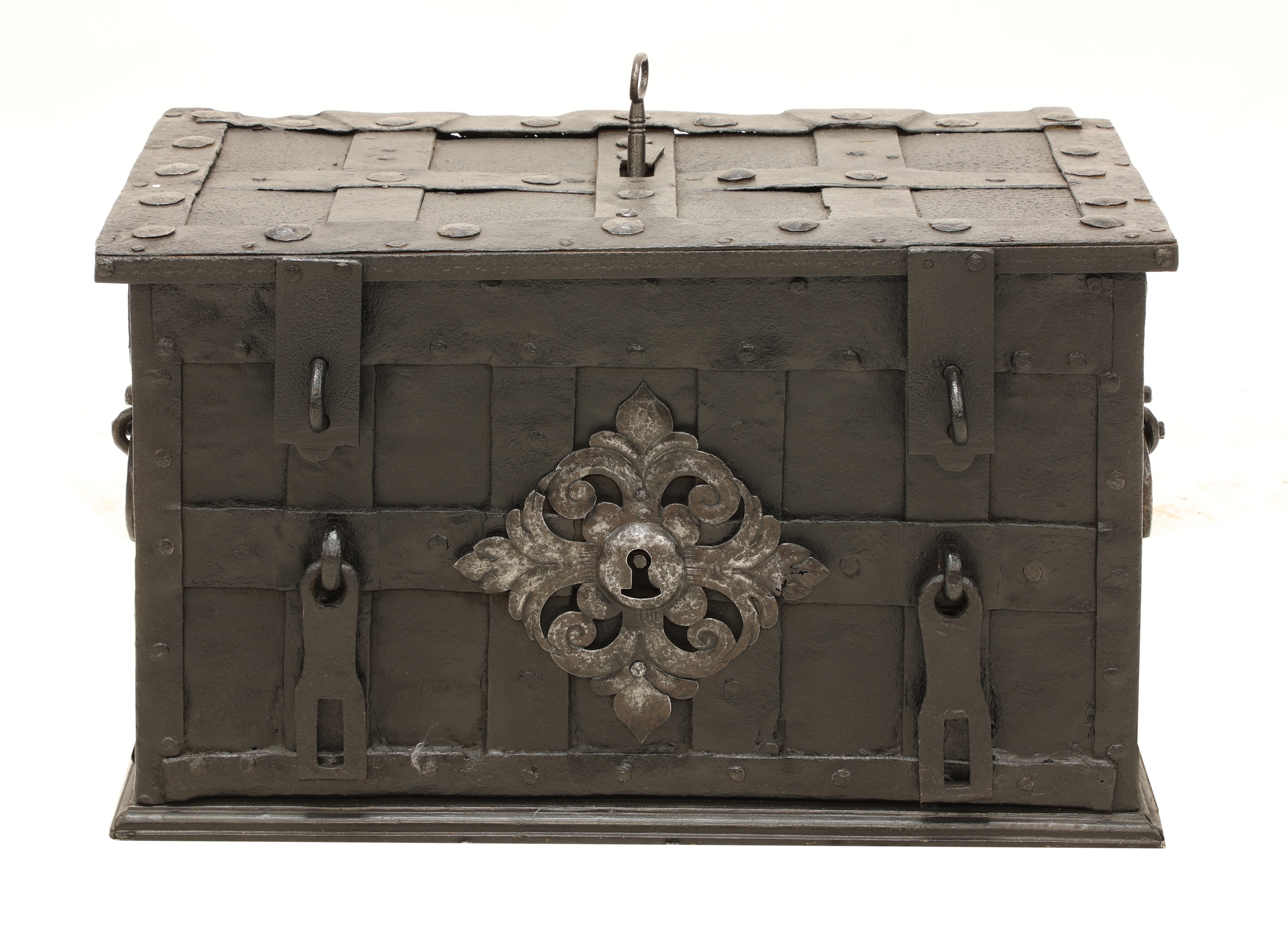 Lot 747 A banded iron and steel Armada chest