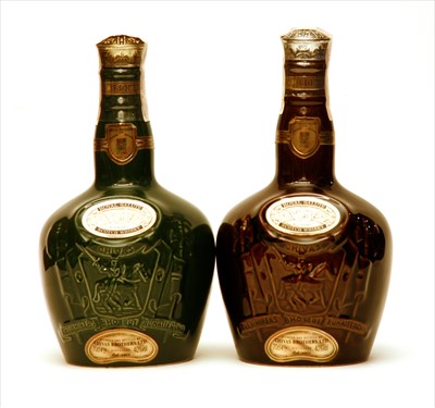 Lot 124 - Chivas Brothers Ltd, Royal Salute Scotch Whisky, two Wade decanters each in velvet pouch