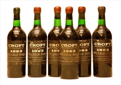 Lot 100 - Croft, Vintage Port, 1963, six bottles