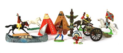 Lot 1160 - A box of 1950-60s plastic Cowboys and Indians