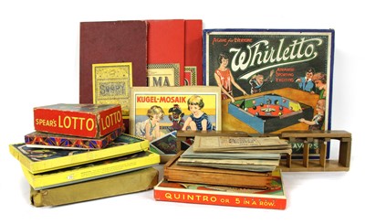 Lot 1240 - A box of early Edwardian and Victorian parlour board games