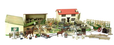 Lot 1161 - A collection of pre-war 1930s Britains lead farm animals