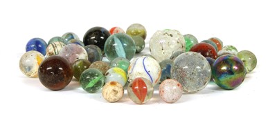 Lot 1184 - A quantity of Victorian/Edwardian children's glass marbles
