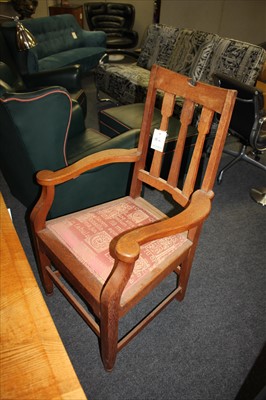 Lot 44 - A set of six Arts & Crafts oak chairs