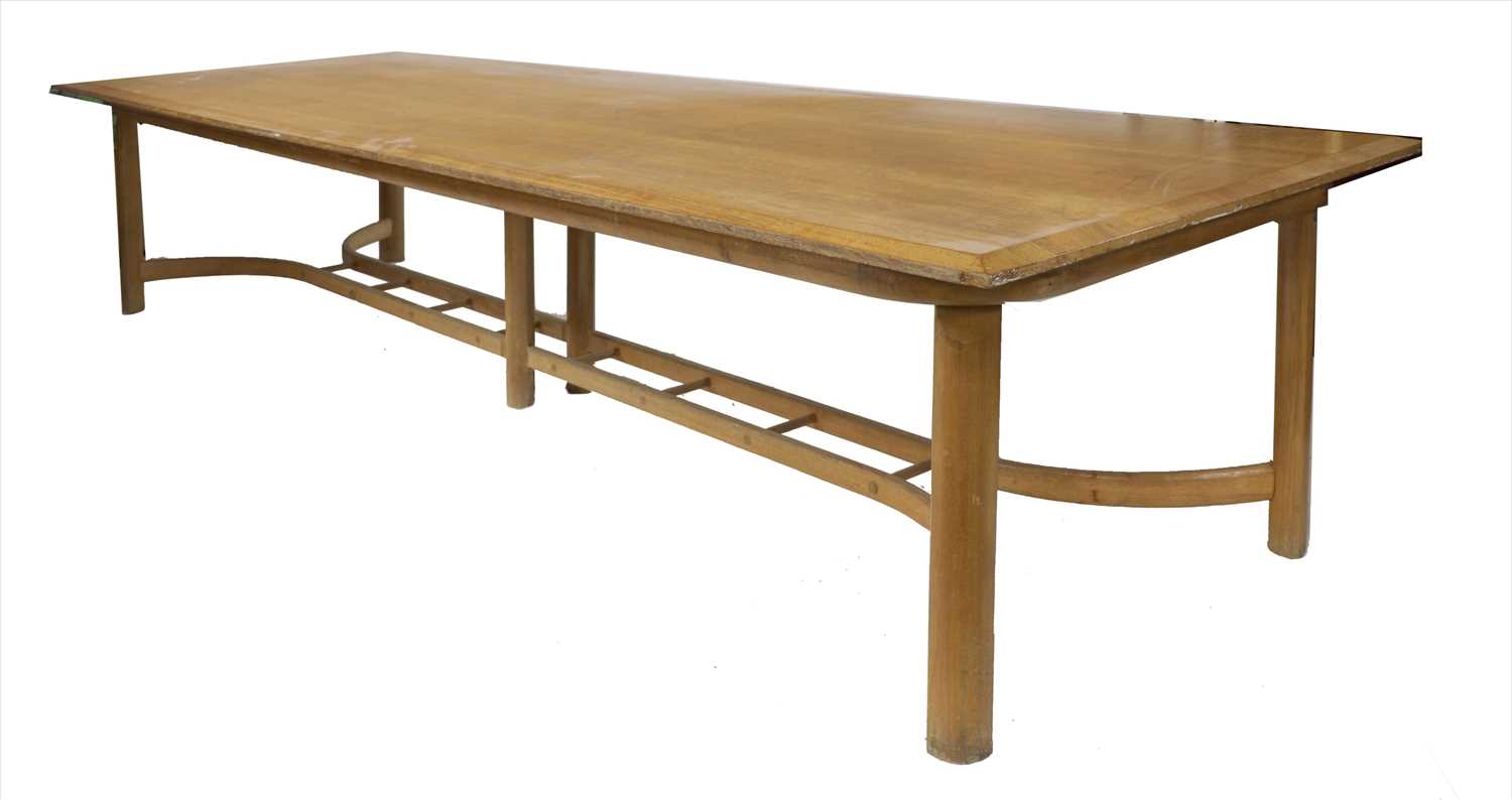 Lot 95 - An oak refectory table