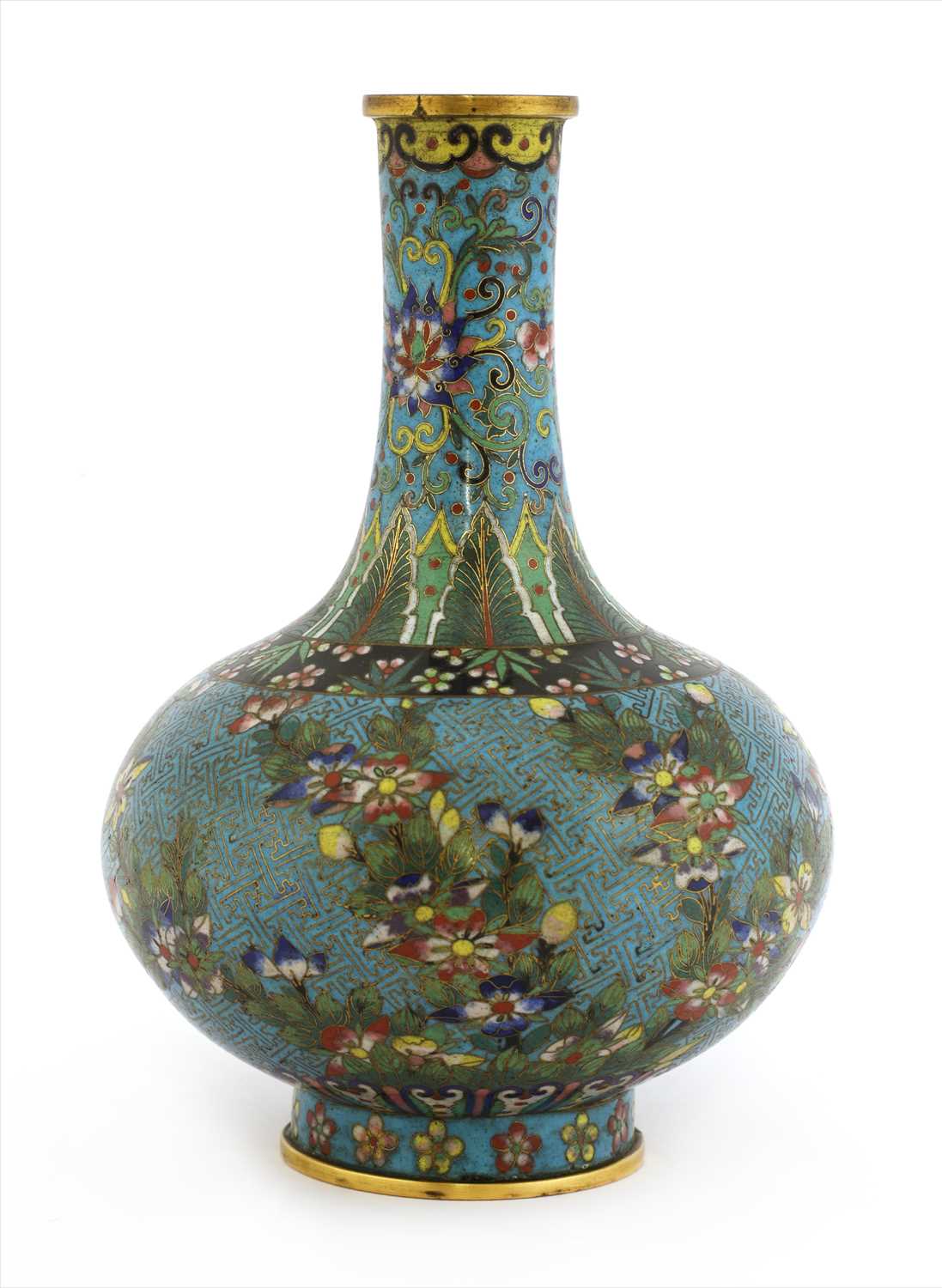 Lot 77 - A Chinese cloisonné vase