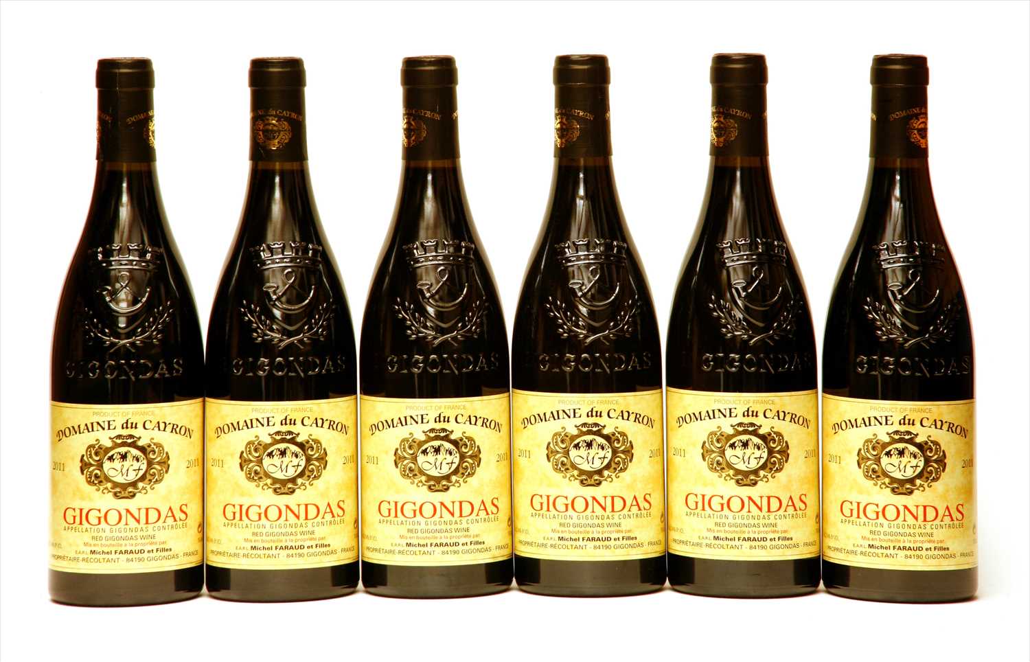 Lot 204 - Domaine du Cayron, Gigondas, 2011, six bottles