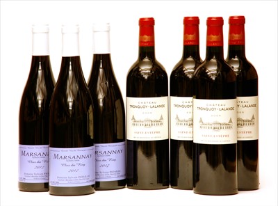 Lot 170 - Assorted Red Wines: Dom Sylvain Pataille, 2012, and Ch Tronquoy-Lalande, 2005, seven bottles total