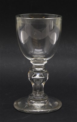 Lot 135 - An early 18th century English heavy baluster glass