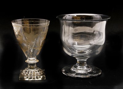 Lot 1339 - A late Georgian glass rummer