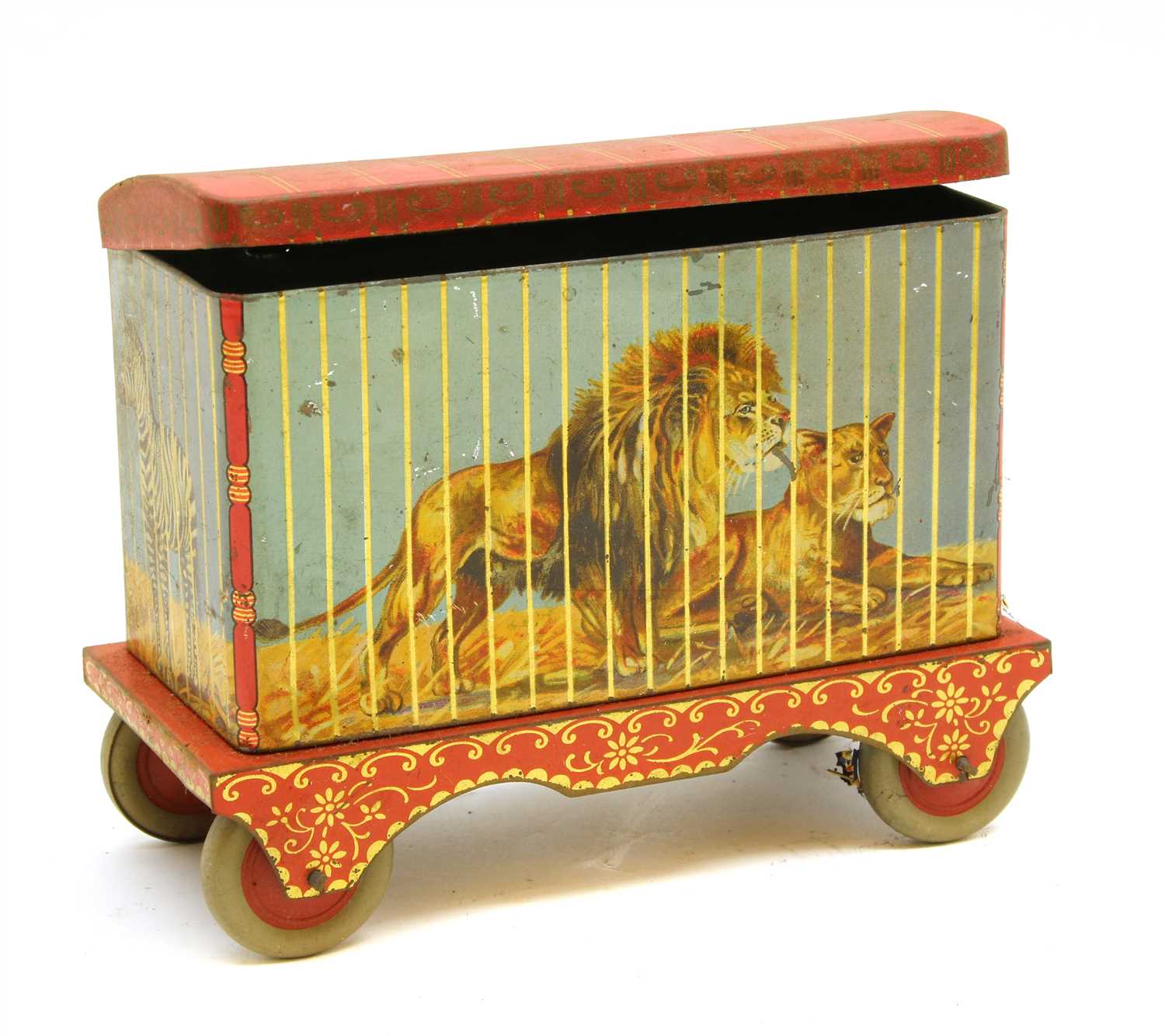Lot 1200 - A William Crawford & Sons circus biscuit tin
