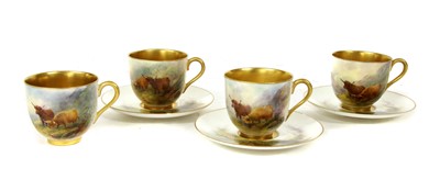 Lot 1322 - Four Royal Worcester cabinet cups