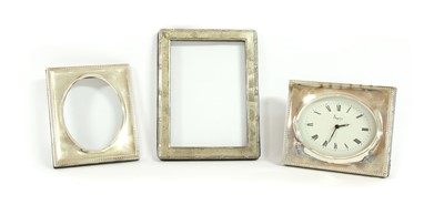 Lot 1157 - A silver mounted Asprey clock