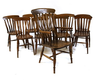 Lot 1629 - A set of ten matched country made chairs