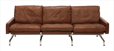 Lot 720 - A 'PK31/3' leather sofa