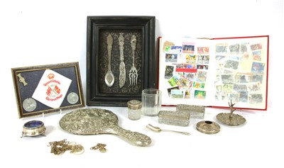 Lot 246 - A collection of silver and glass dressing table items