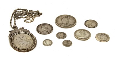 Lot 1092 - A Victorian silver medallion pendant