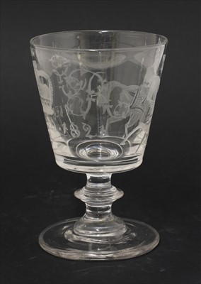Lot 24 - A George IV glass goblet