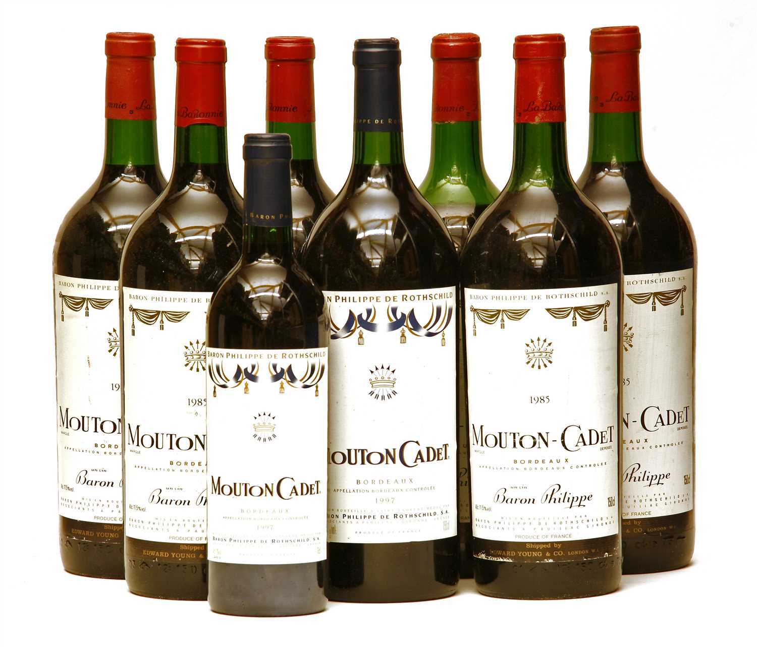 Lot 339 - Baron Philippe de Rothschild, Mouton-Cadet, 1985, six magnums and 1997, one magnum and one bottle