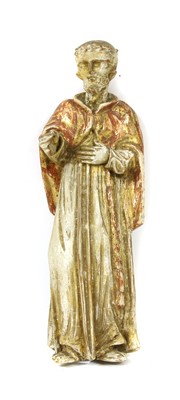 Lot 1362 - A carved wood and gilt figure of a saint