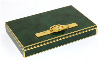 Lot 644 - An Hermès enamelled and gilt cigarette box