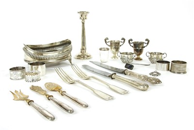 Lot 1079 - A collection of mixed silver