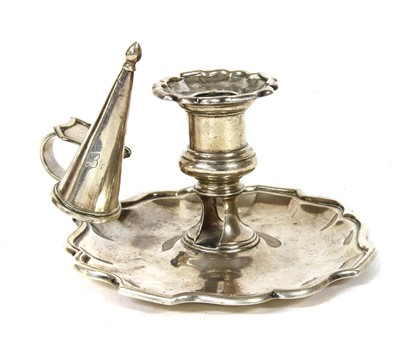Lot 1146 - A George III silver chamber stick