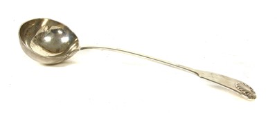 Lot 1145 - A Victorian silver fiddle pattern ladle