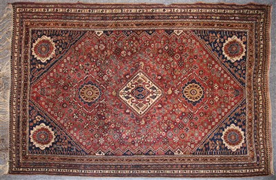 Lot 1660A - A wool and silk Persian rug